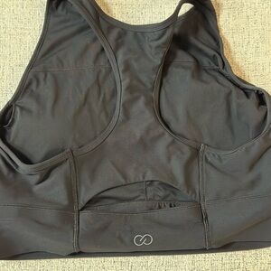 CALIA Black Sports Bra High Neck Racerback